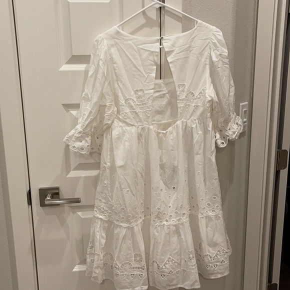 SOLD - Anthropologie Forever That Girl Audrina Eyelet mini dress - Picture 5 of 8